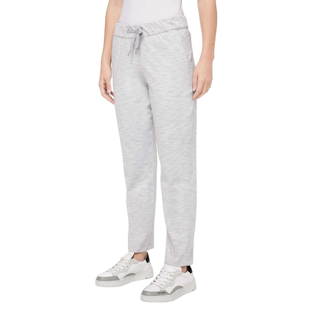 Lululemon On the Fly Pant 7/8 Woven Space Dye Grey Trousers Drawstring 6